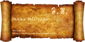 Hutka Mónika névjegykártya